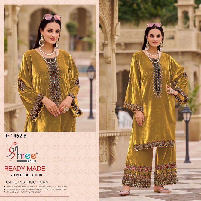 R 1462 By Shree Velvet Diamond Pakistani Kurti With Bottom Wholesale Shop In Surat